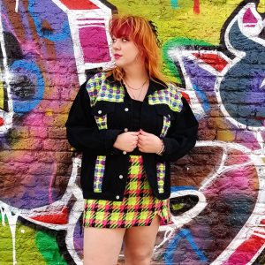 UPCYCLED BESPOKE HANDWOVEN RAVE DENIM JACKET