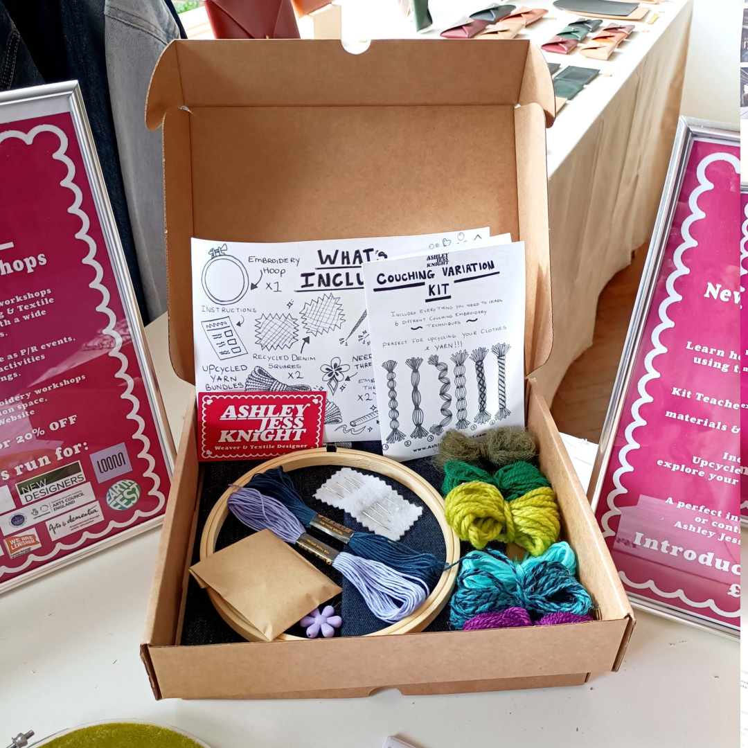 Upcycling Embroidery Kit – Couching Variations